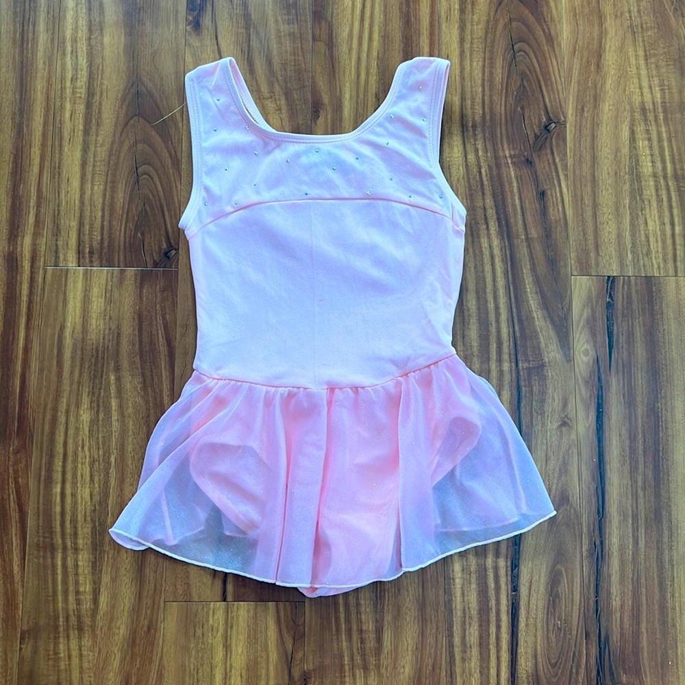 Cute pink ballet uniform 8 to 10 years old for girls 100% nylon